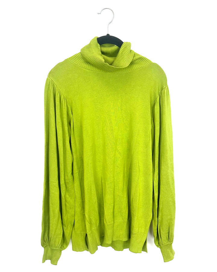 Chartreuse Green Turtleneck Sweater - Size 6/8
