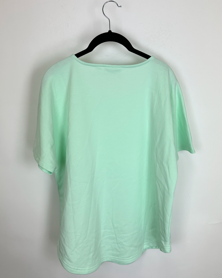 Seafoam Green Heavyweight Top - Size 6/8