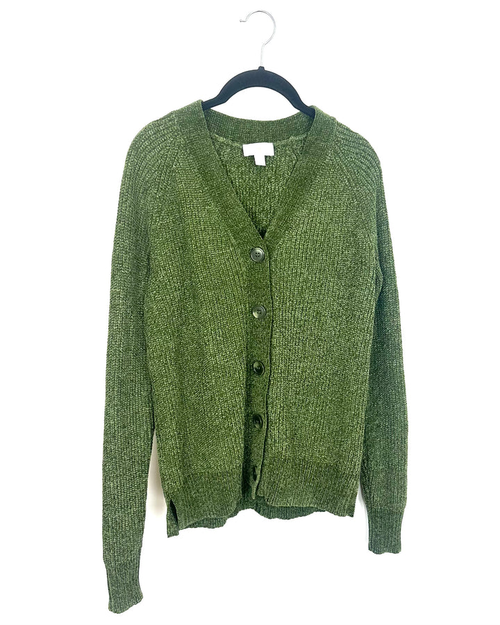 Moss Green Cardigan Sweater - Size 6/8