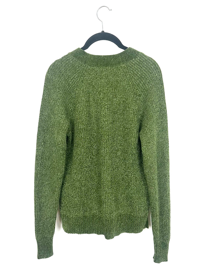 Moss Green Cardigan Sweater - Size 6/8