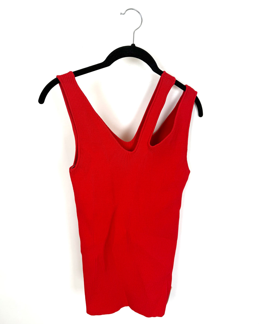 Red Ribbed Tank Top - Size 2/4