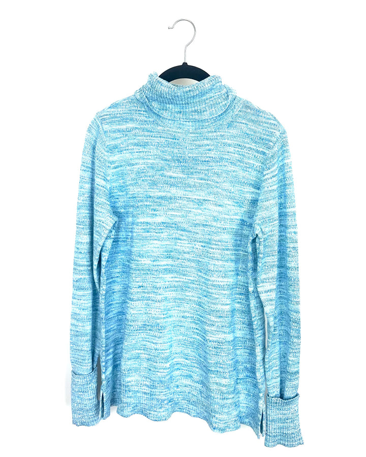Shades of Blue Turtleneck Sweater - Size 6/8