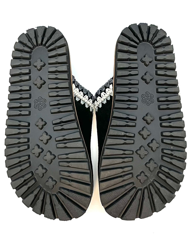 Black and Gray Suede Clogs - Size 6, 7, 8, 9, 10, 11