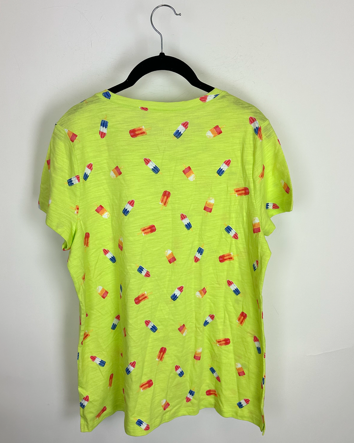 Bright Green Popsicle T-Shirt - Size 6/8