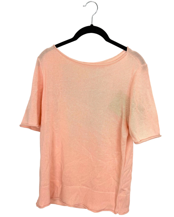 Peach Short Sleeve Top - Size 2/4