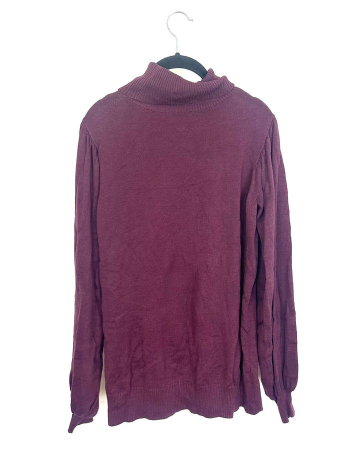 Dark Burgundy Turtleneck Sweater - Size 6/8
