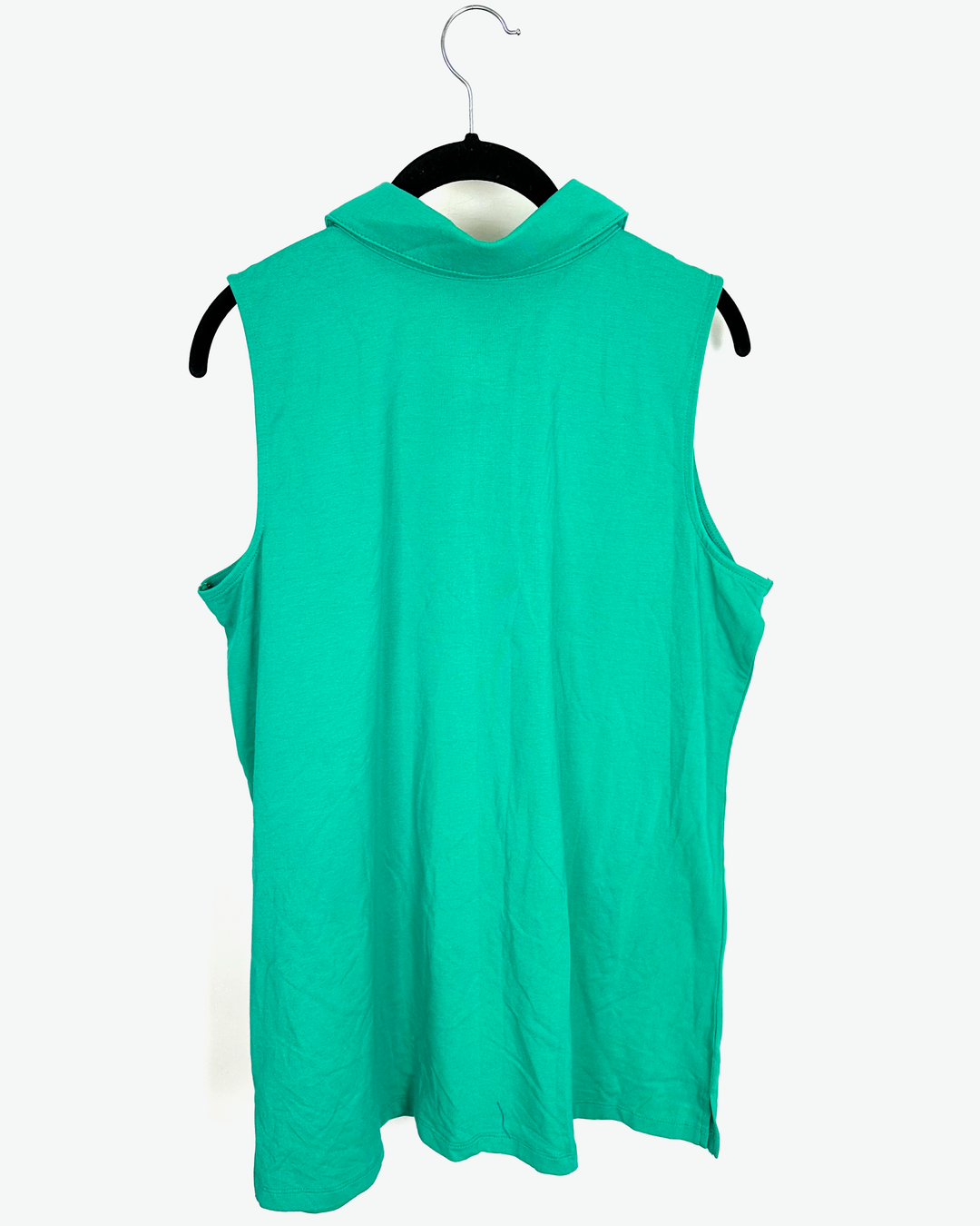 Kelly Green and Gold Zipper Tank Top - Size 14/16