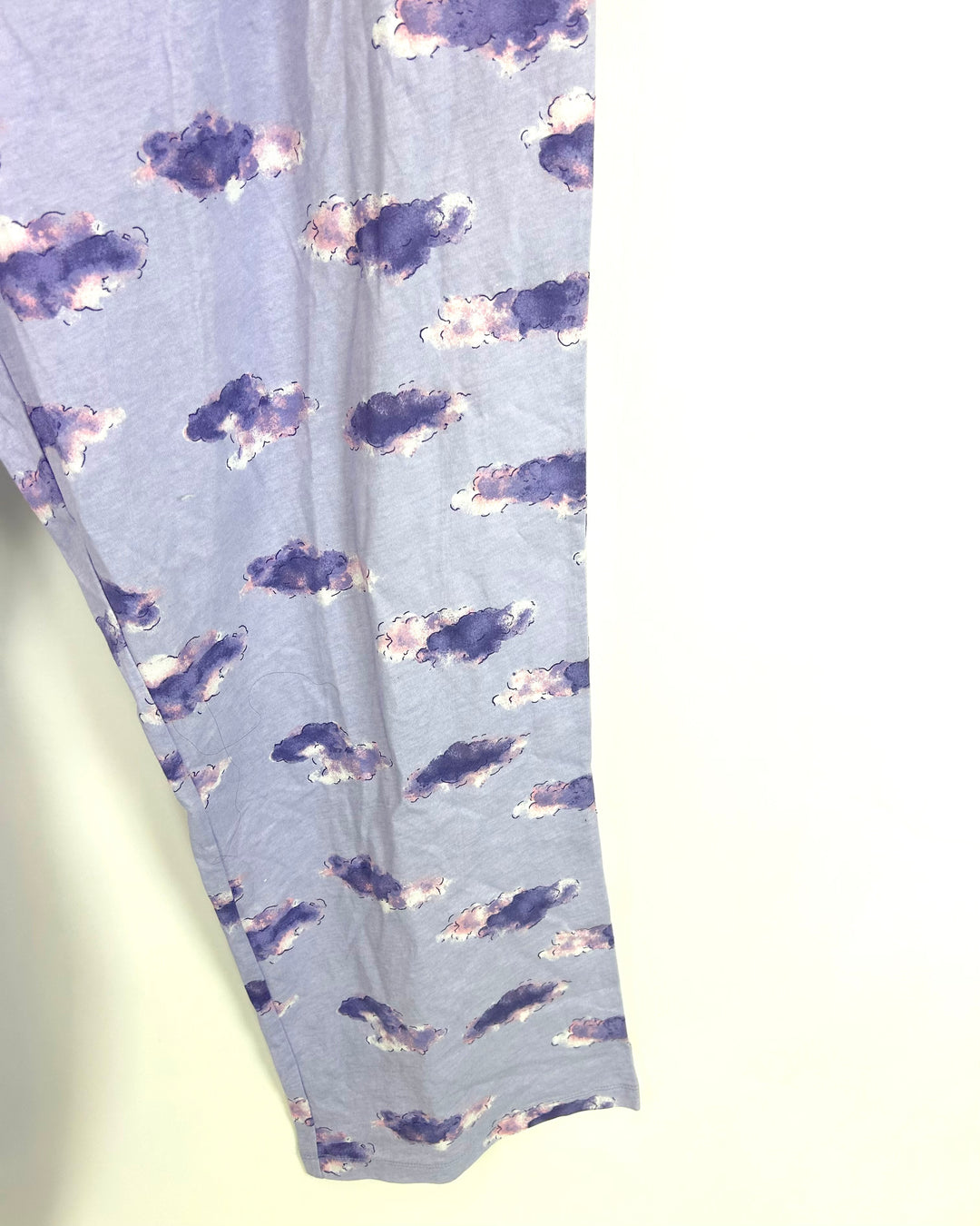 Purple Cloud Print Pajama Pants - 1X