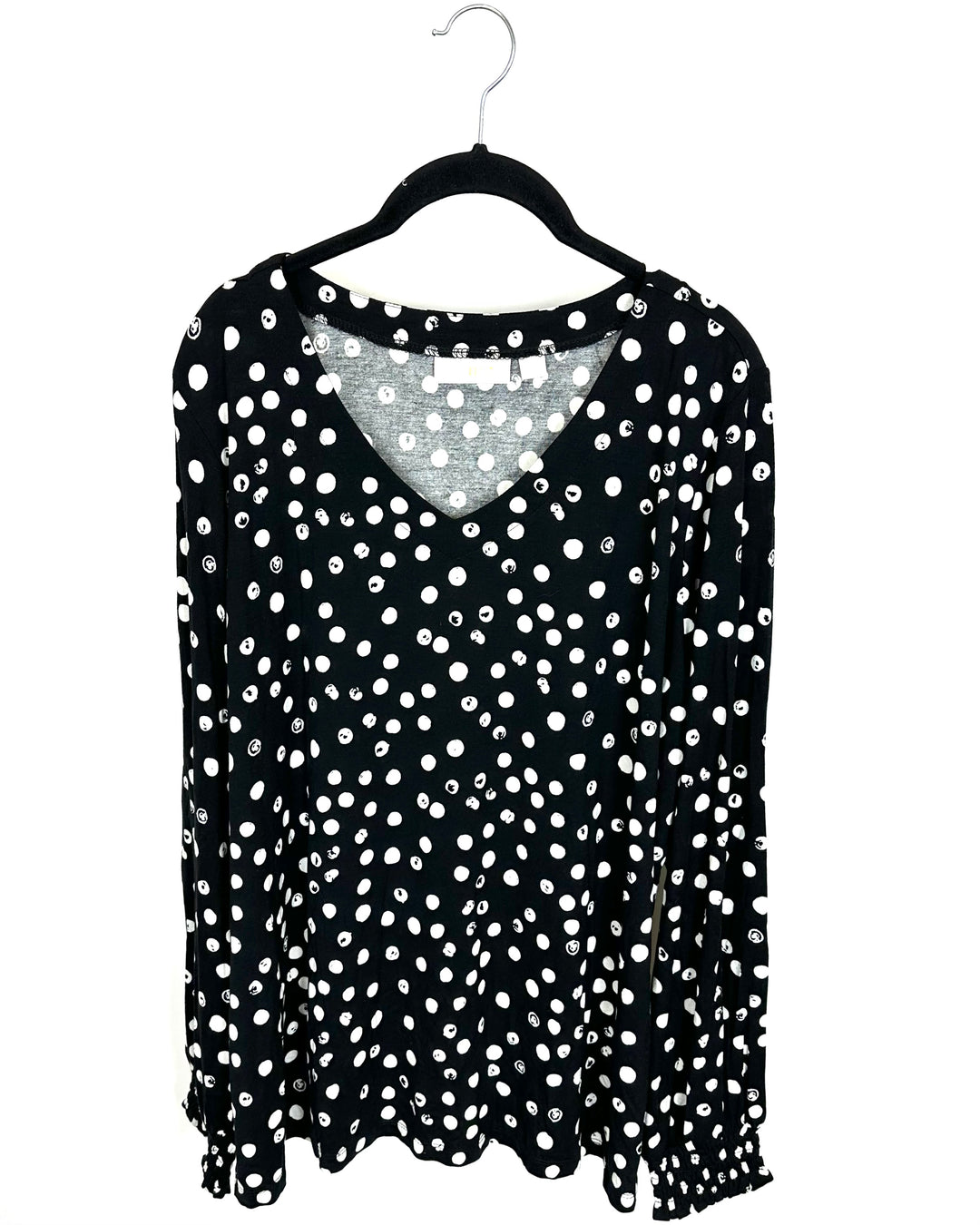 Black Polka Dot Blouse - Size 14/16