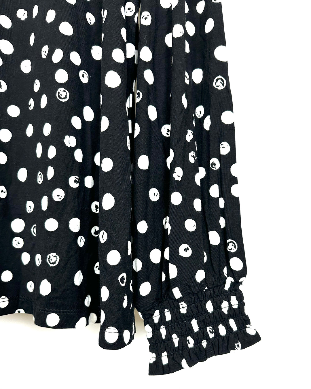 Black Polka Dot Blouse - Size 14/16