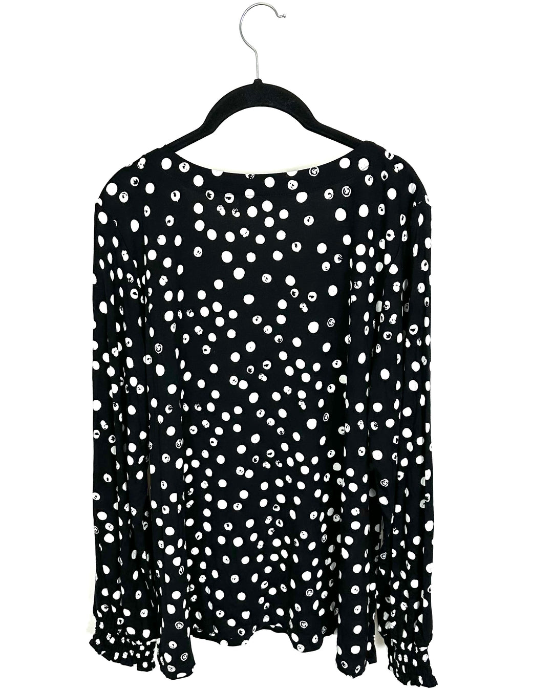 Black Polka Dot Blouse - Size 14/16