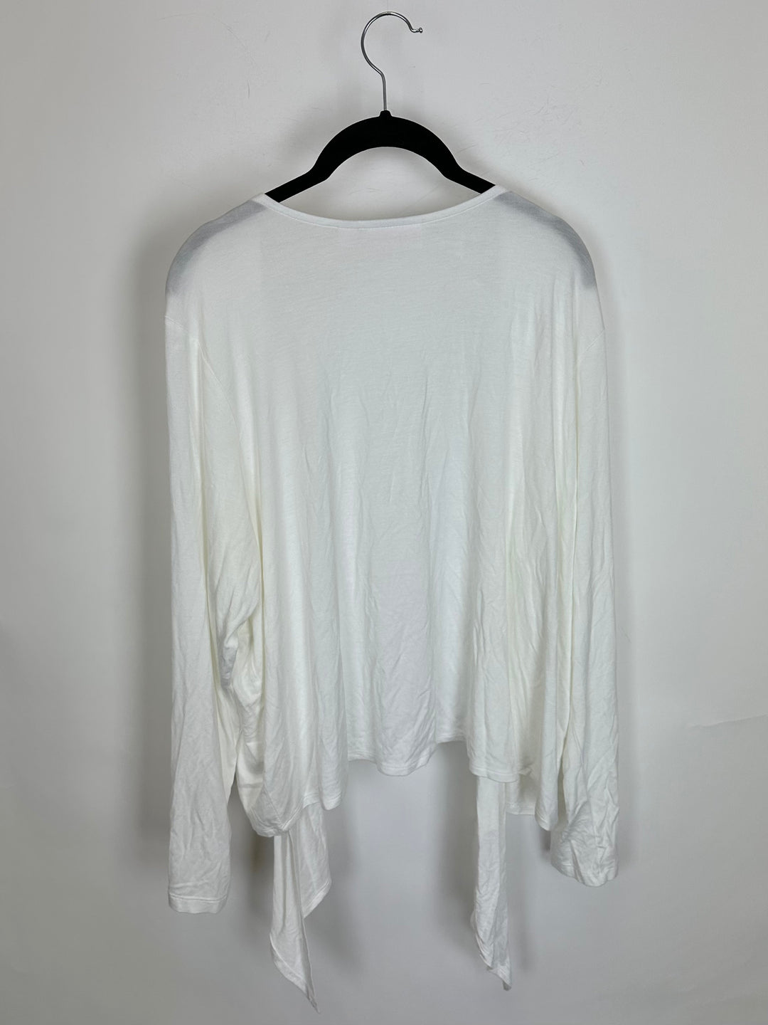 Soft White Front Tie Cardigan - Size 14/16