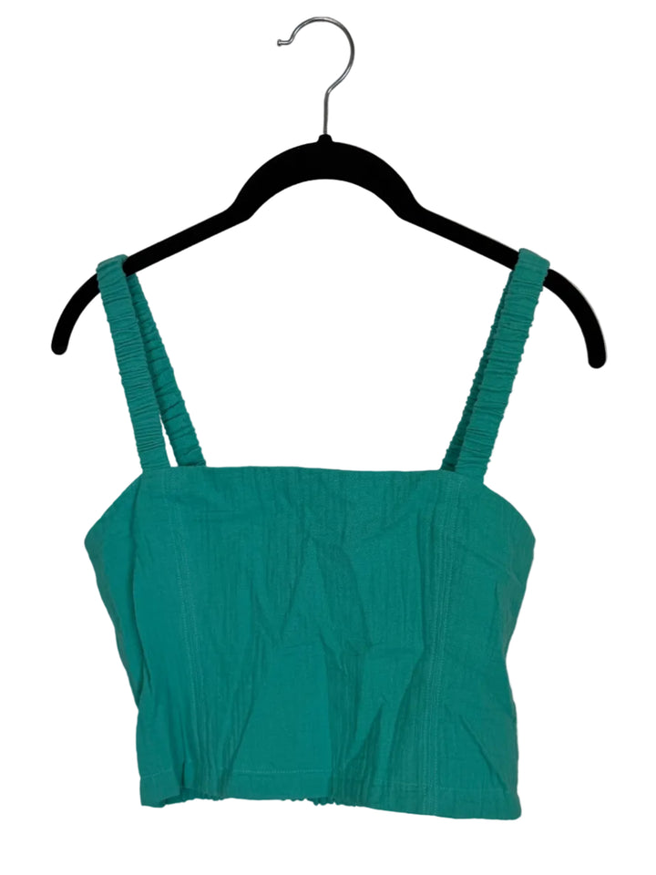 Turquoise Ruched Strap Top - Size 2/4