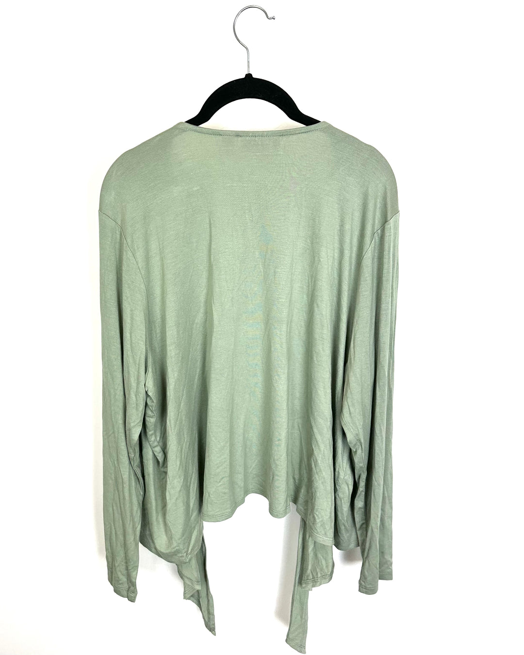 Muted Green Front Tie Cardigan - Size 14/16