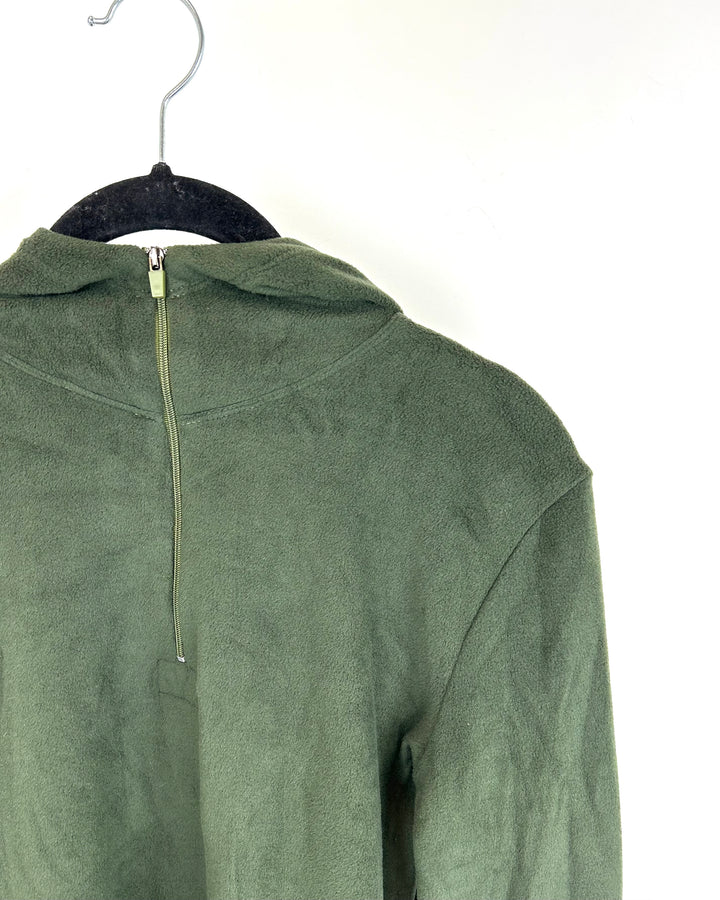 Green Fleece Quarter Zip Top - Size 2/4