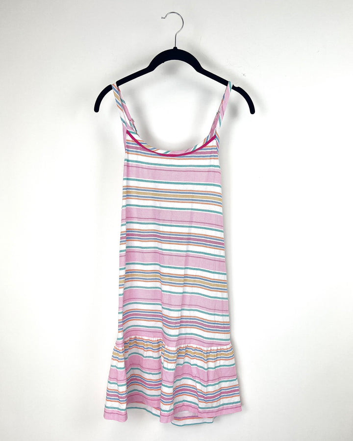 Pink Striped Lounge Dress - Small