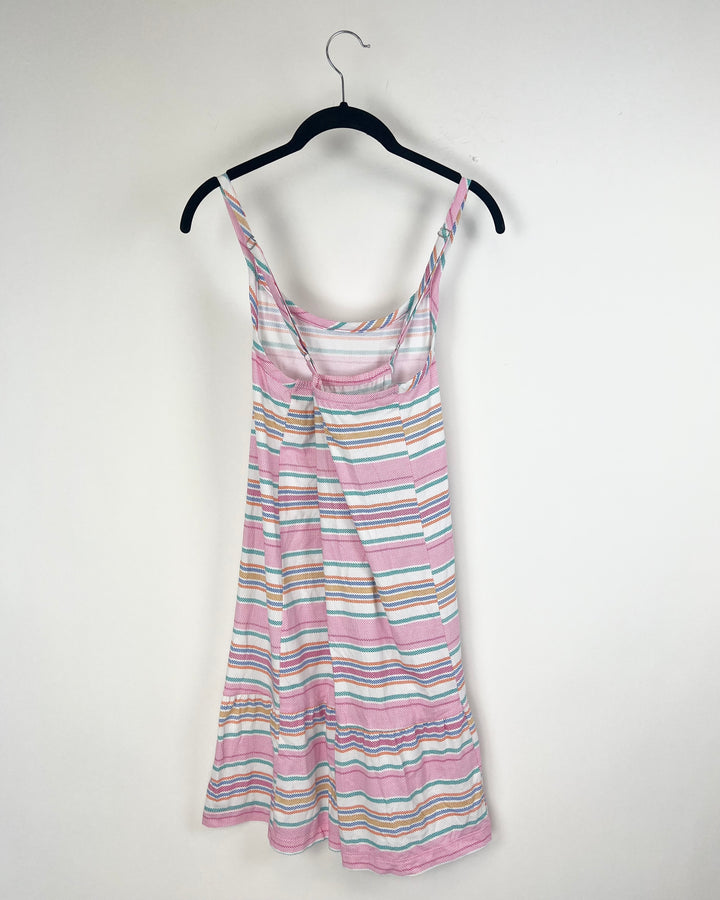 Pink Striped Lounge Dress - Small