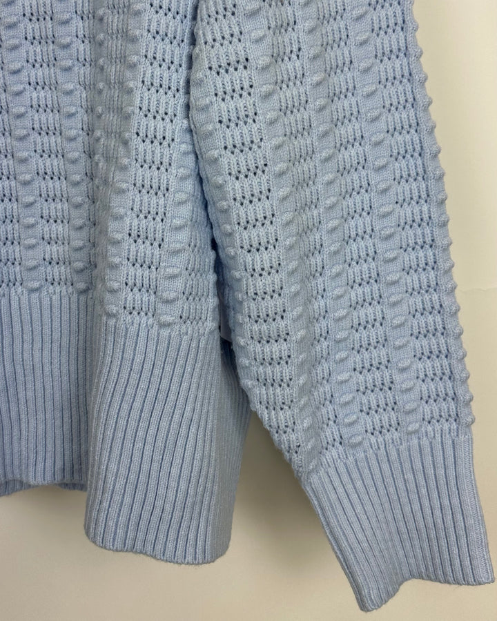 Powder Blue Chunky Knit Sweater - Size 1X