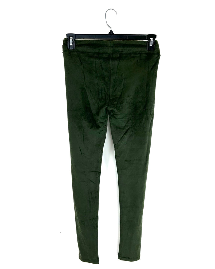 Green Fleece Leggings - Size 2/4