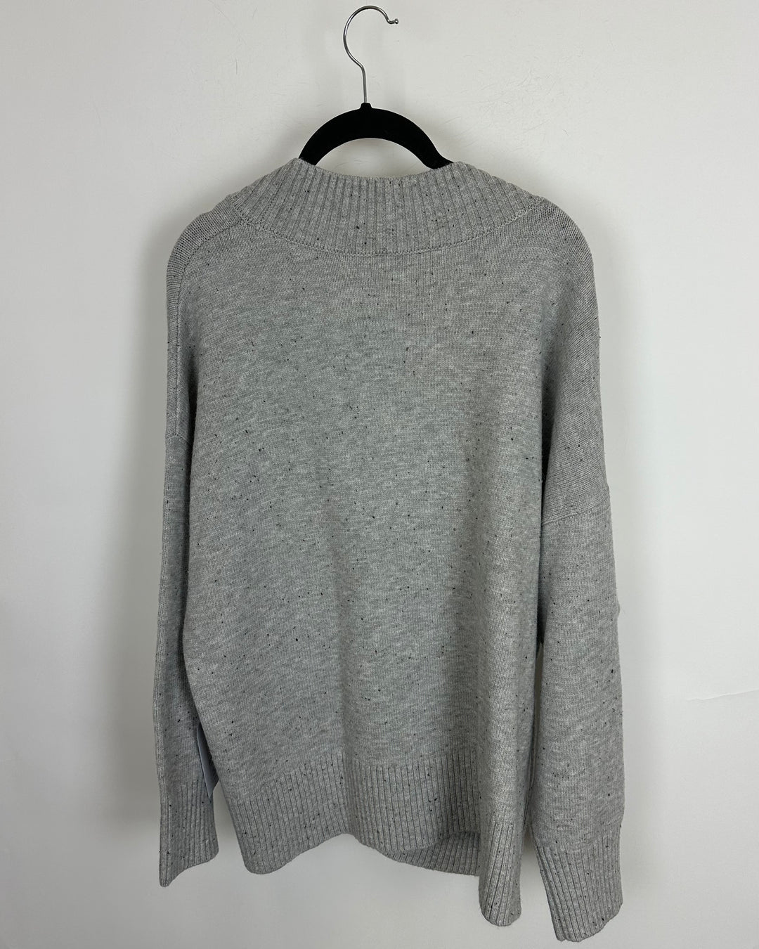 Grey Speckled Knit Sweater - Size 1X