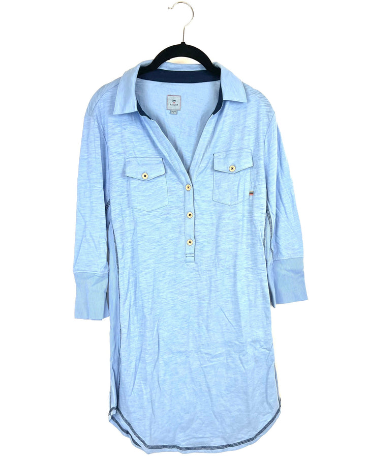 Baby Blue Lounge Dress - Small