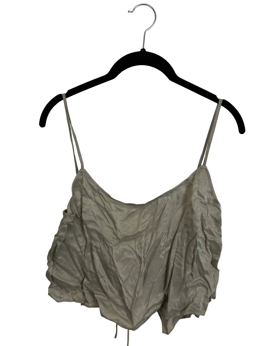 Gray Back Tie Top - 2/4