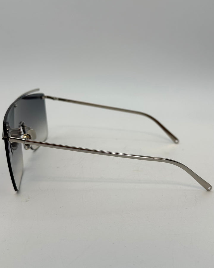 Hues of Green, Blue and Silver Shield Sunglasses