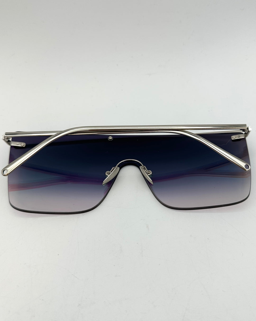 Hues of Green, Blue and Silver Shield Sunglasses