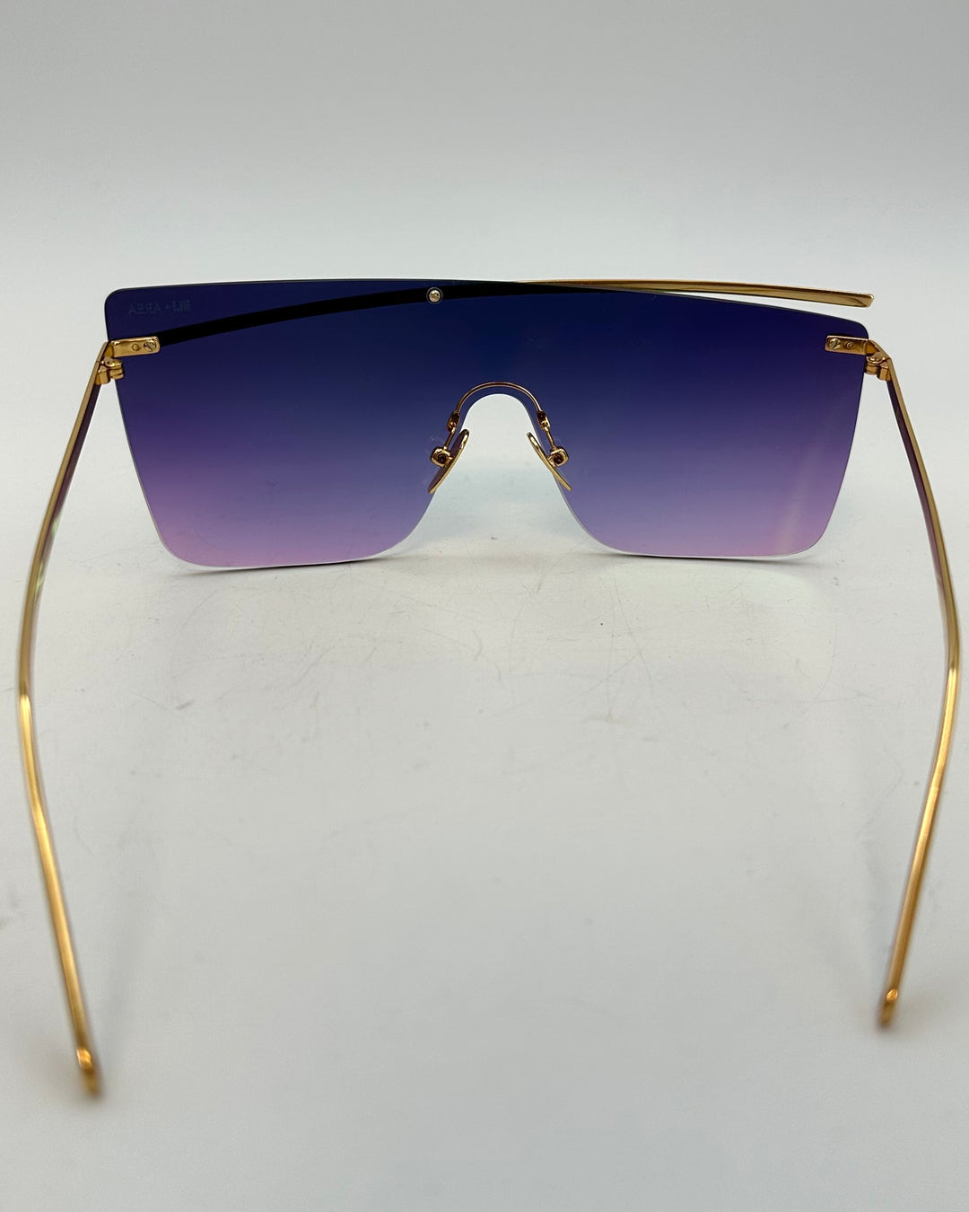 Shades of Blue, Green and Gold Shield Sunglasses