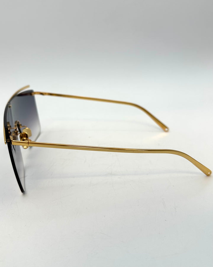 Shades of Blue, Green and Gold Shield Sunglasses
