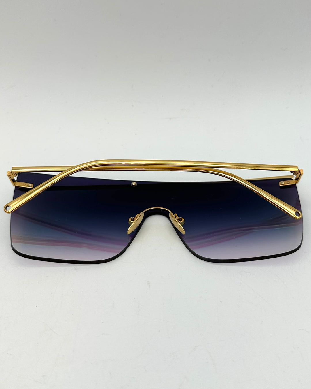 Shades of Blue, Green and Gold Shield Sunglasses