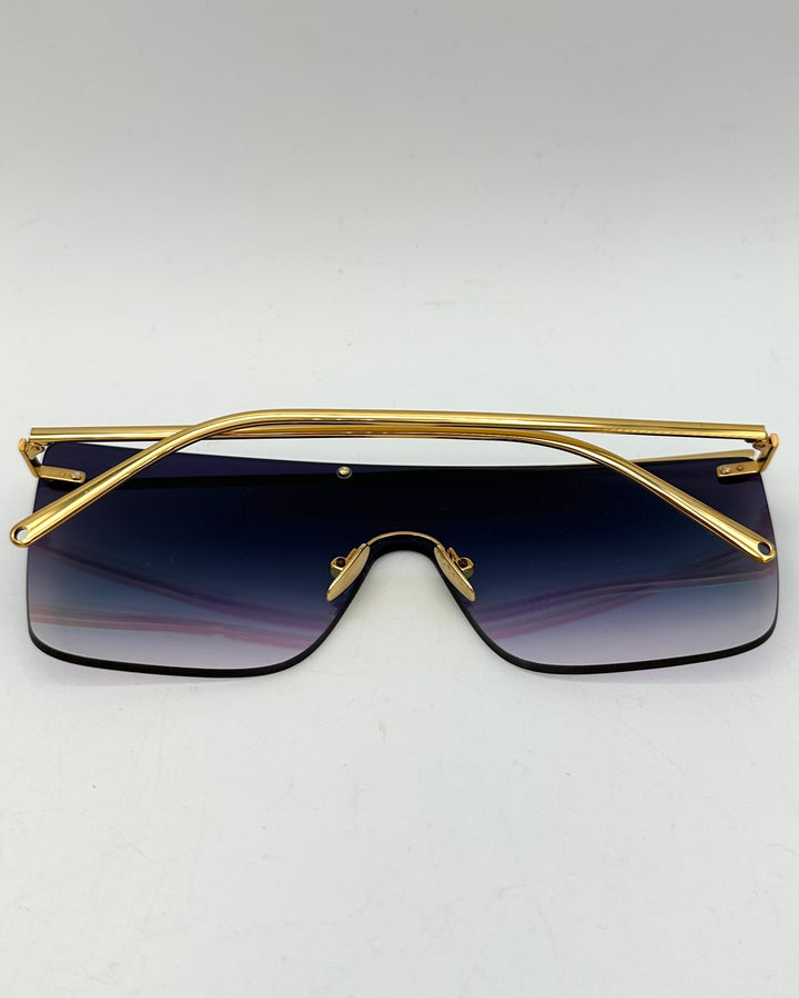 Shades of Blue, Green and Gold Shield Sunglasses