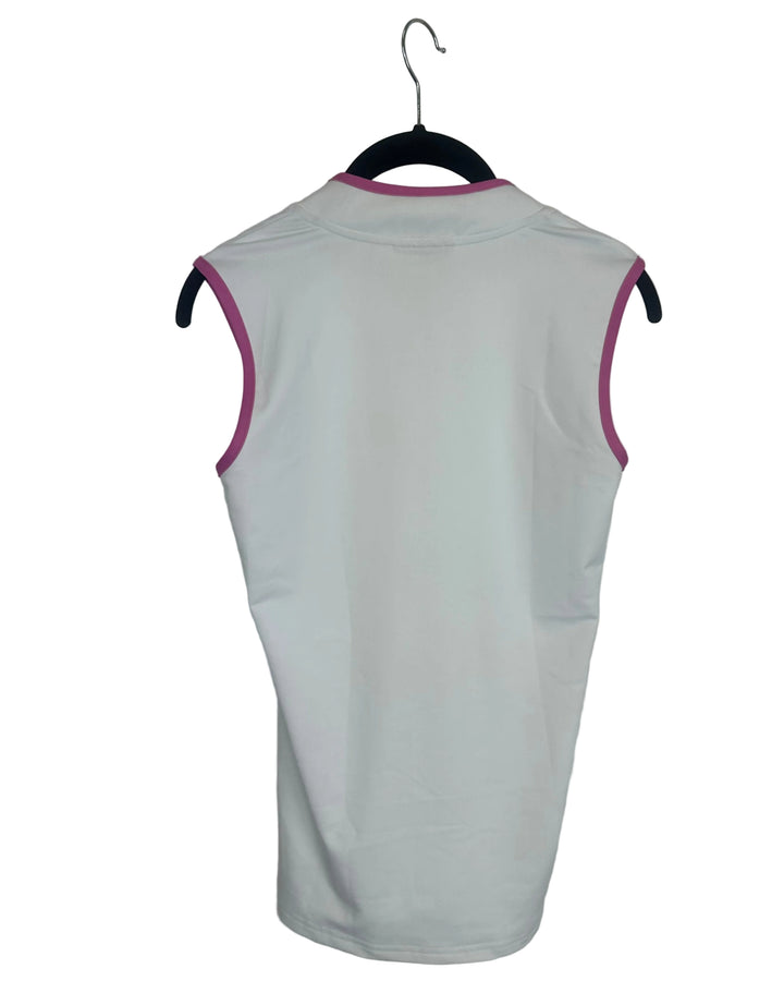 White and Pink Accent Top - 0/2
