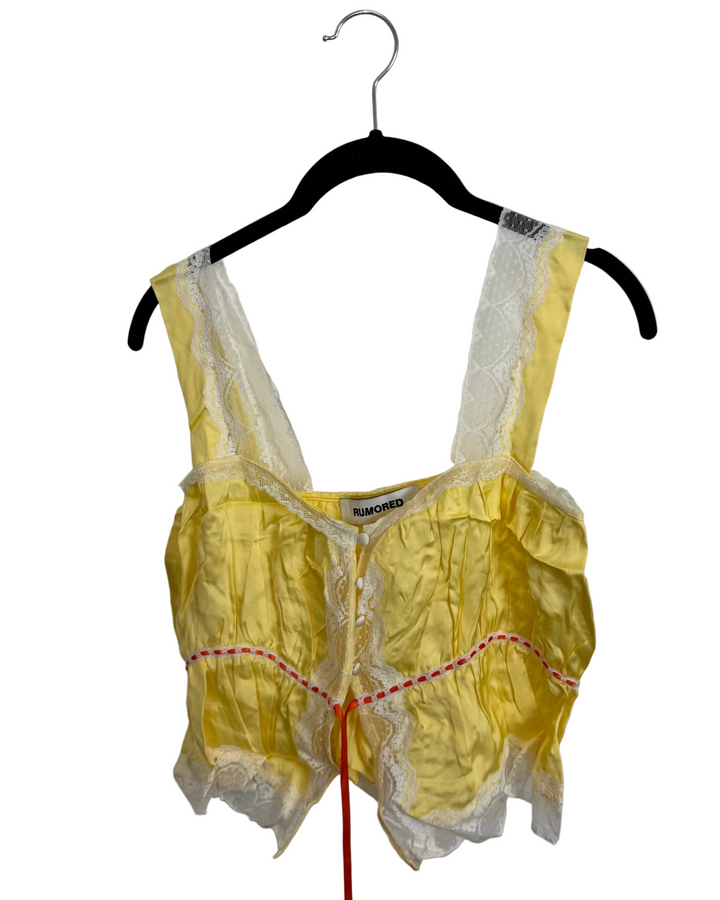 Light Yellow Lace Tank Top - Size 4/6