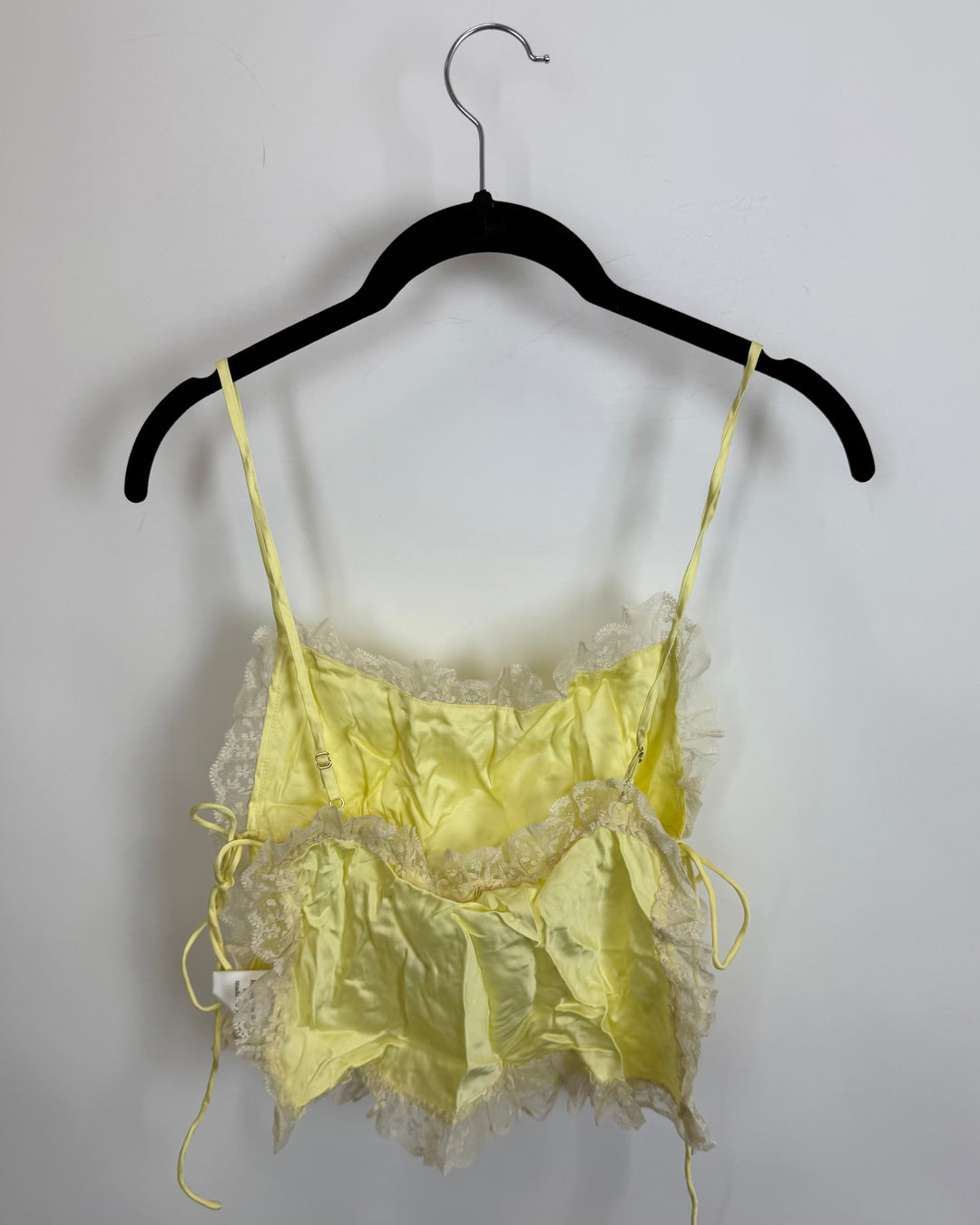 Lemon Yellow Side Tie Lace Top - 0/2