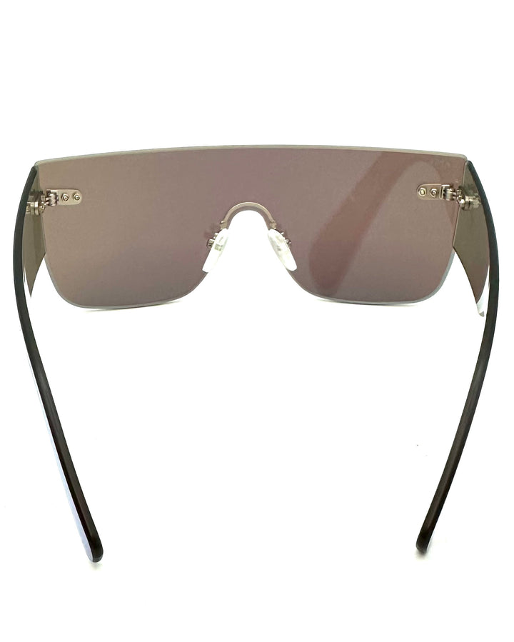 Blue Aviator Shield Sunglasses