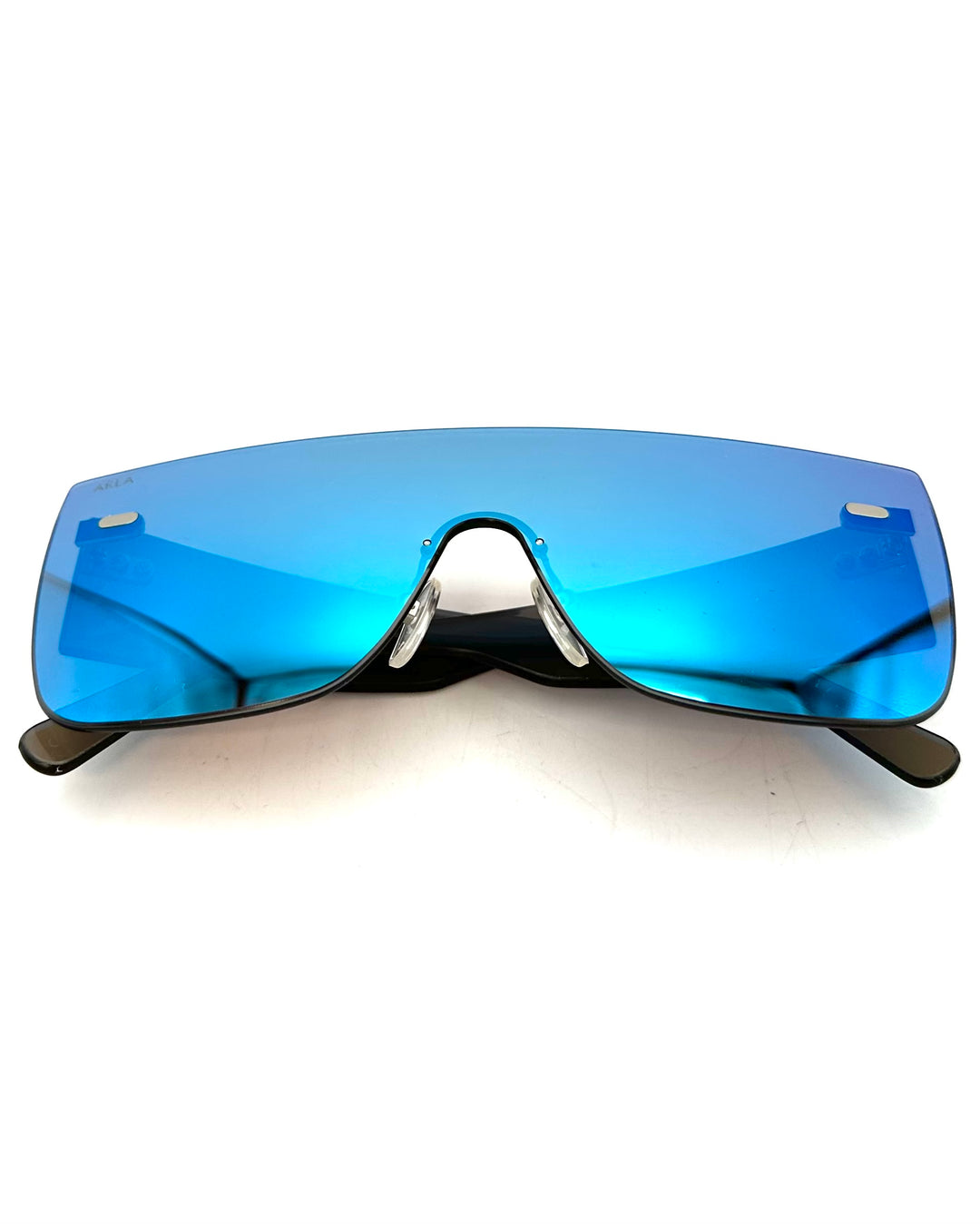 Blue Aviator Shield Sunglasses