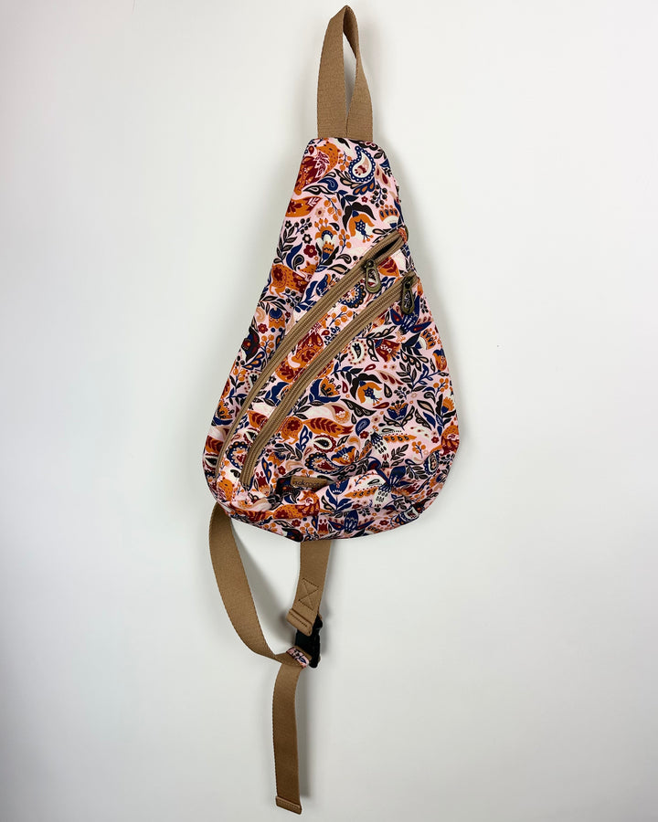 Light Pink Patterned Sling Bag