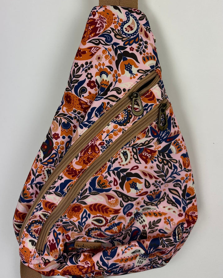 Light Pink Patterned Sling Bag