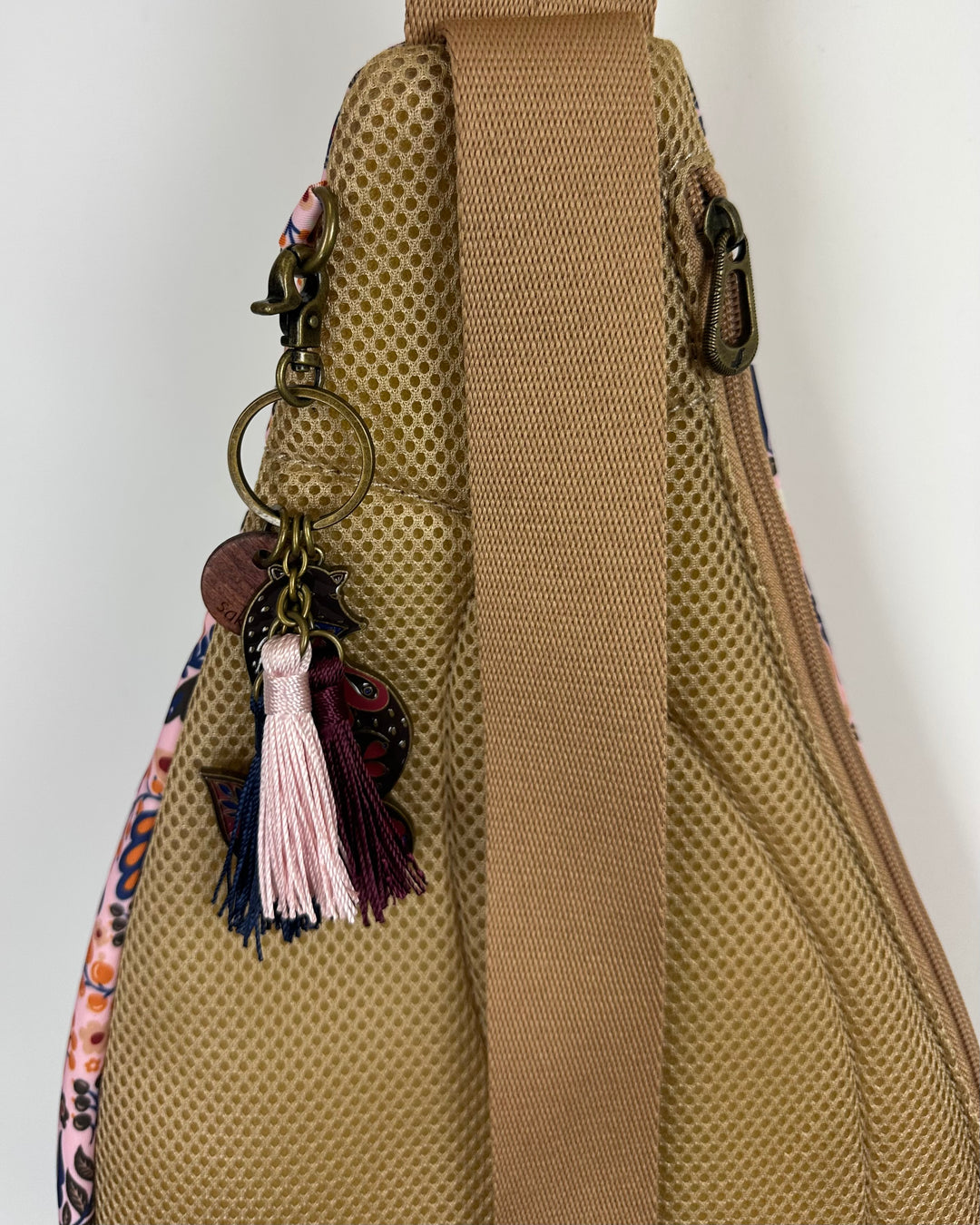 Light Pink Patterned Sling Bag