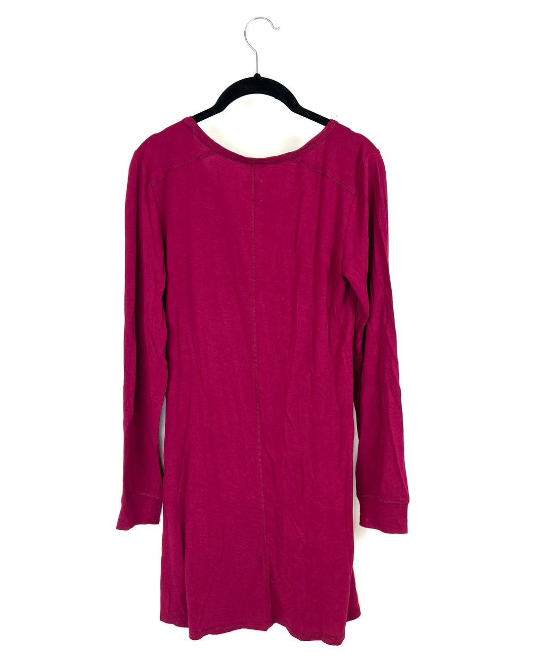 Maroon Lightweight Long Sleeve Nightgown - Small