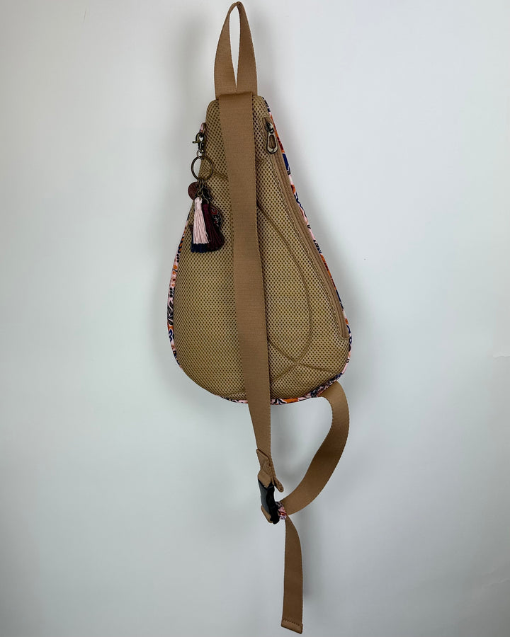 Light Pink Patterned Sling Bag