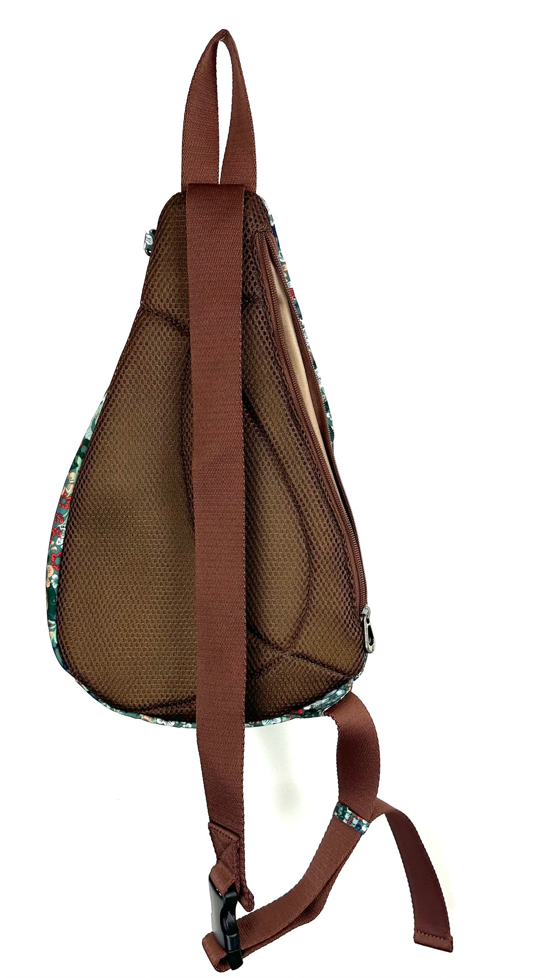 Green and Brown Patterned Sling Bag