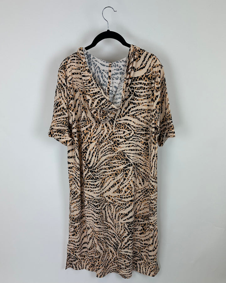 Cheetah Print Dress With Pocket - Size 6/8 and 10/12