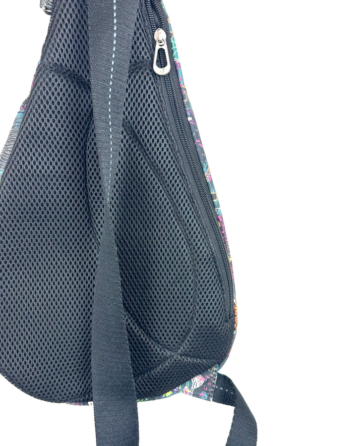 Black & Neon Sea Turtle Patterned Sling Bag