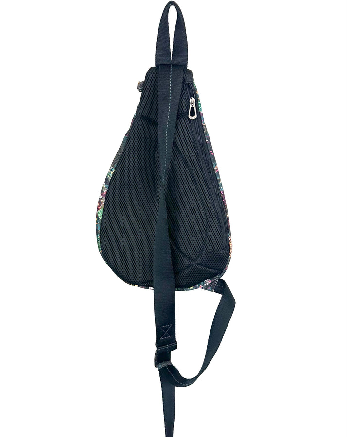 Black & Neon Sea Turtle Patterned Sling Bag