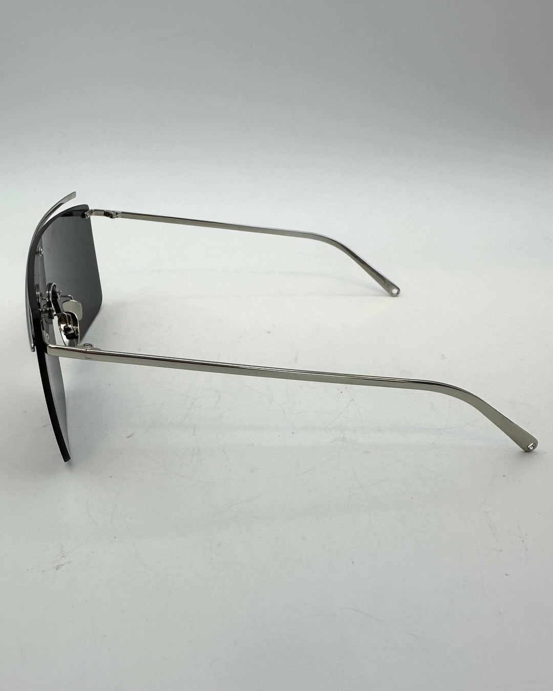 Metallic Silver Shield Sunglasses