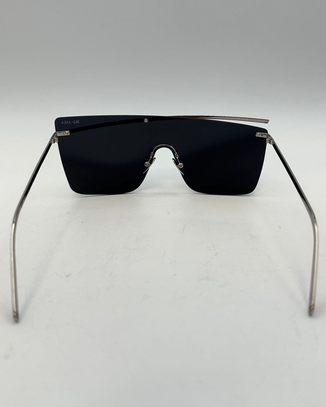 Metallic Silver Shield Sunglasses