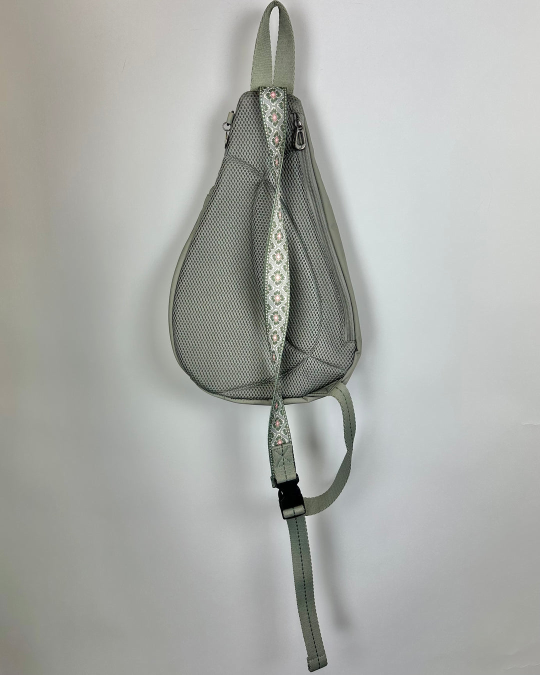 Green Patterned Strap Sling Bag