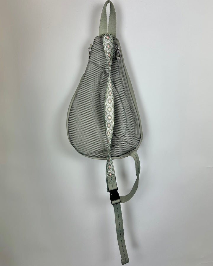 Green Patterned Strap Sling Bag
